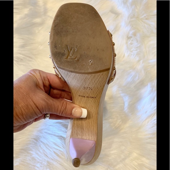 Louis Vuitton Heels Sandals Shoes Sandals Size 7.5 - Picture 7 of 7